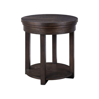 Weston - Round End Table - Brown End Tables by Liberty Furniture - Walls Furniture & Mattress