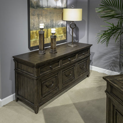 Paradise Valley - Credenza - Dark Brown Credenzas by Liberty Furniture - Walls Furniture & Mattress