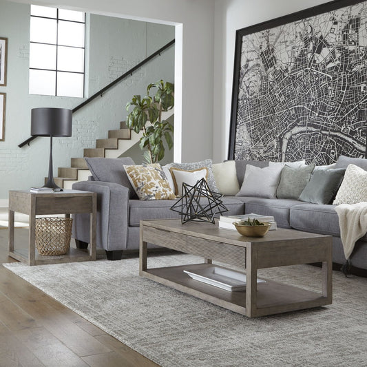 Bartlett Field - 3 Piece Table Set (1 Cocktail 2 End Tables) - Gray Table Sets by Liberty Furniture - Walls Furniture & Mattress