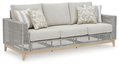 Seton Creek - 4 Pc. - Lounge Set - Gray 4 Piece Outdoor Sets by Signature Design by Ashley® - Walls Furniture & Mattress