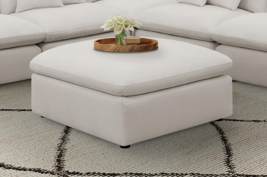 Hobson - Square Upholstered Ottoman Upholstered Ottomans by CoasterElevations - Walls Furniture & Mattress