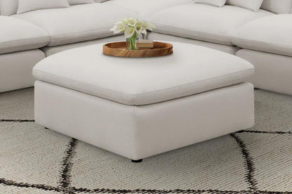 Hobson - Square Upholstered Ottoman Upholstered Ottomans by CoasterElevations - Walls Furniture & Mattress