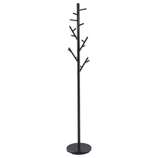 Clover - 18 Hook Freestanding Metal Coat Rack Hat Hanger - Black Freestanding Coat Racks by CoasterEveryday - Walls Furniture & Mattress