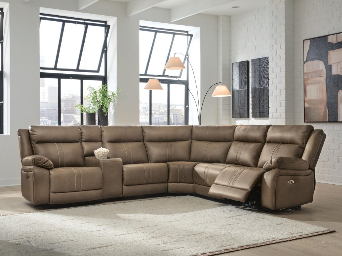 Max - Momentum - Reclining Sectional Reclining Sectionals by Signature Design by Ashley® - Walls Furniture & Mattress