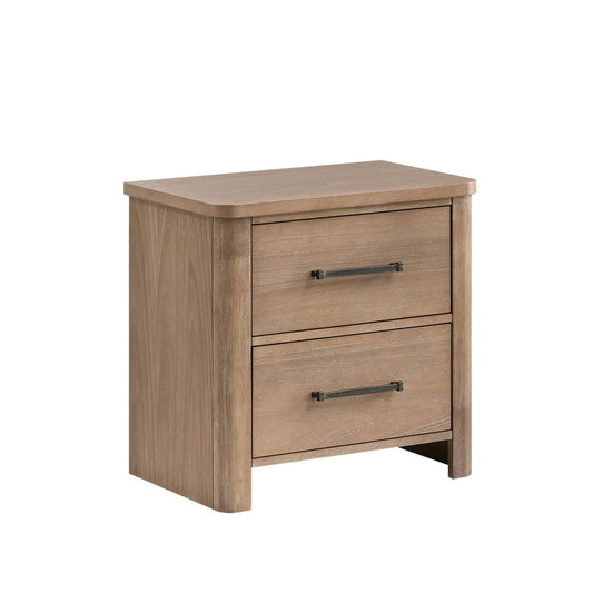 Anika - 2 Drawer Nightstand - Natural / Brown Accent Nightstands by New Classic - Walls Furniture & Mattress