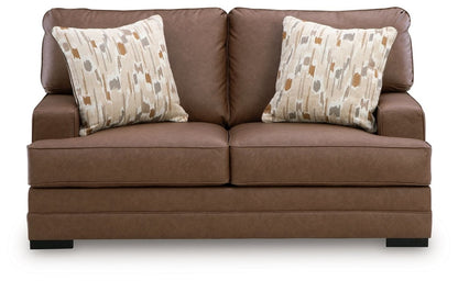 VillaCourt - Caramel - Loveseat Stationary Loveseats by Benchcraft® - Walls Furniture & Mattress