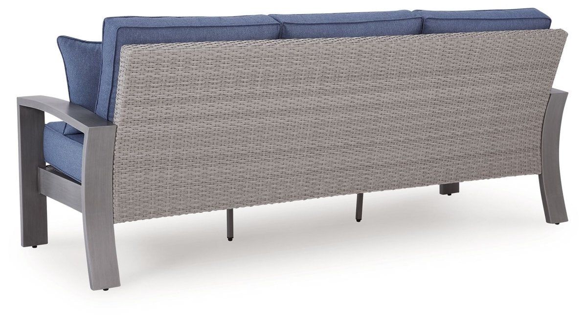 Half Moon Beach - Sofa With Cushion - Blue / Gray Sofas by Signature Design by Ashley® - Walls Furniture & Mattress