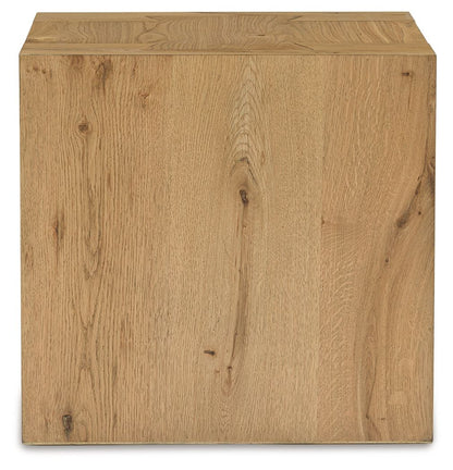 Bracken - Light Brown - Square End Table End Tables by Luxe - Walls Furniture & Mattress