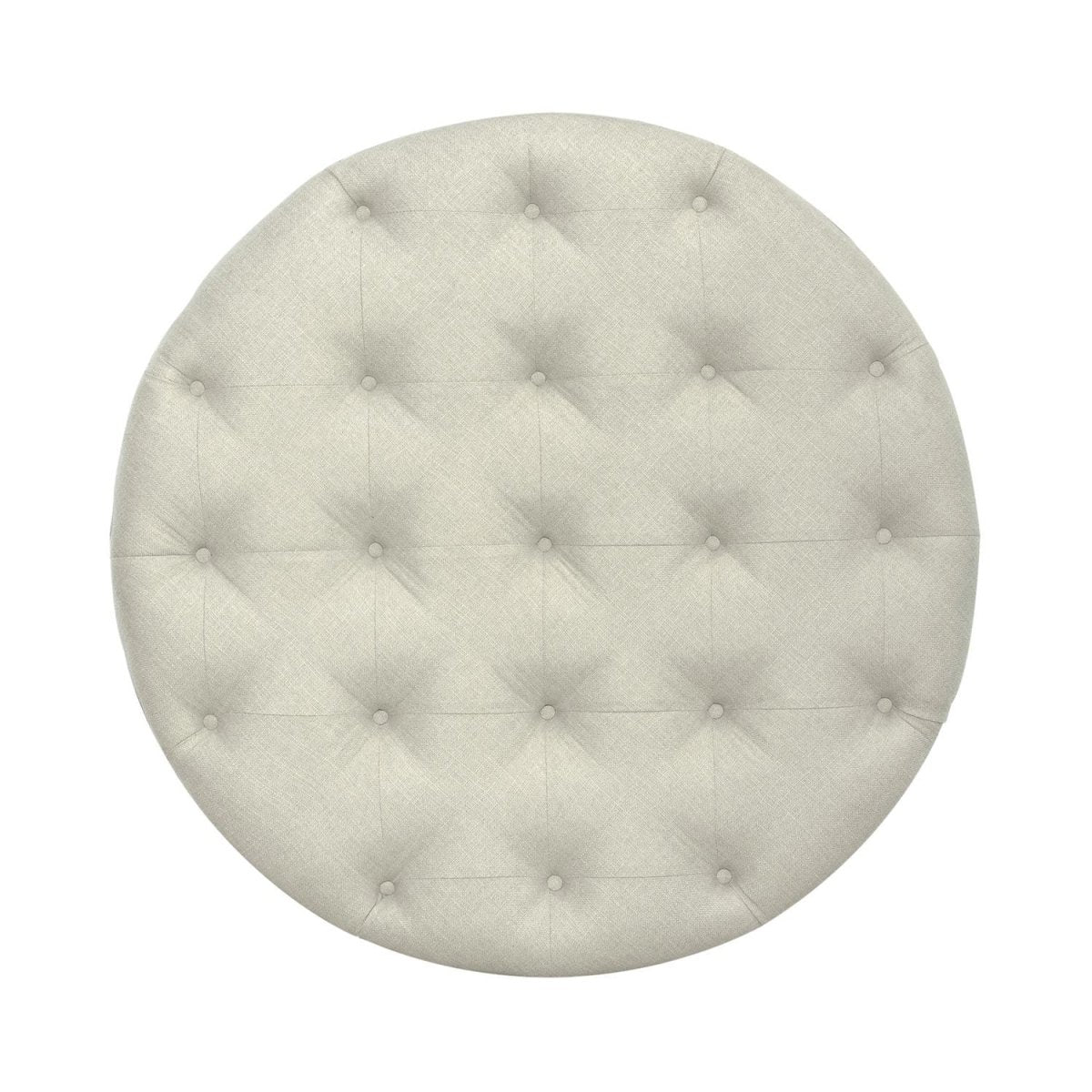Americana Farmhouse - Round Cocktail Ottoman - Light Brown