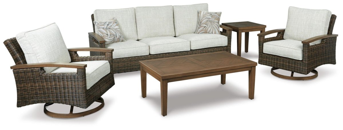 Paradise Trail - Sofa with Cushion - Medium Brown Sofas by Signature Design by Ashley® - Walls Furniture & Mattress