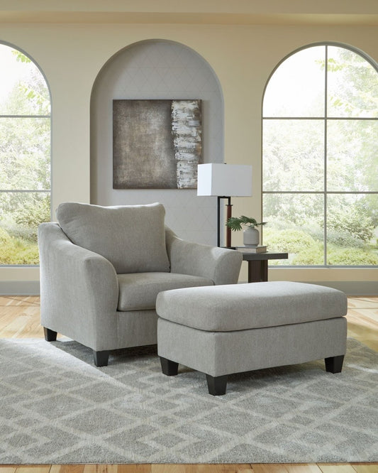 Willarae - Taupe - 2 Pc. - Chair And A Half, Ottoman Chair & Ottoman by Benchcraft® - Walls Furniture & Mattress