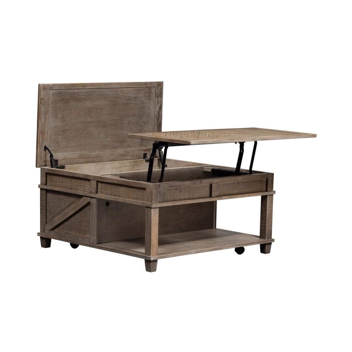 Parkland Falls - Square Lift Top Cocktail Table - Light Brown Cocktail Tables by Liberty Furniture - Walls Furniture & Mattress