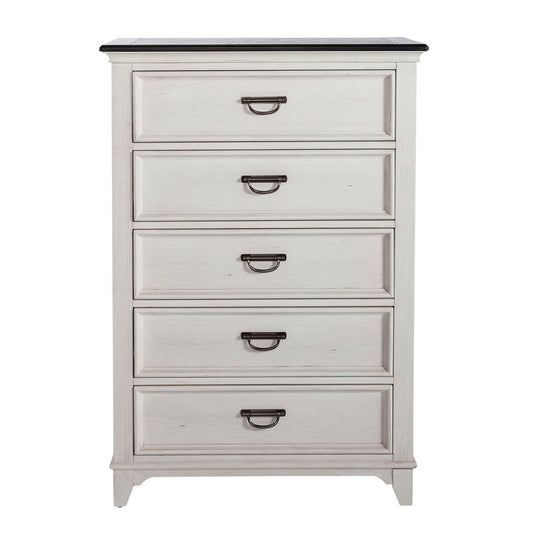 Allyson Park - 5 Drawer Chest - White Accent Chests by Liberty Furniture - Walls Furniture & Mattress