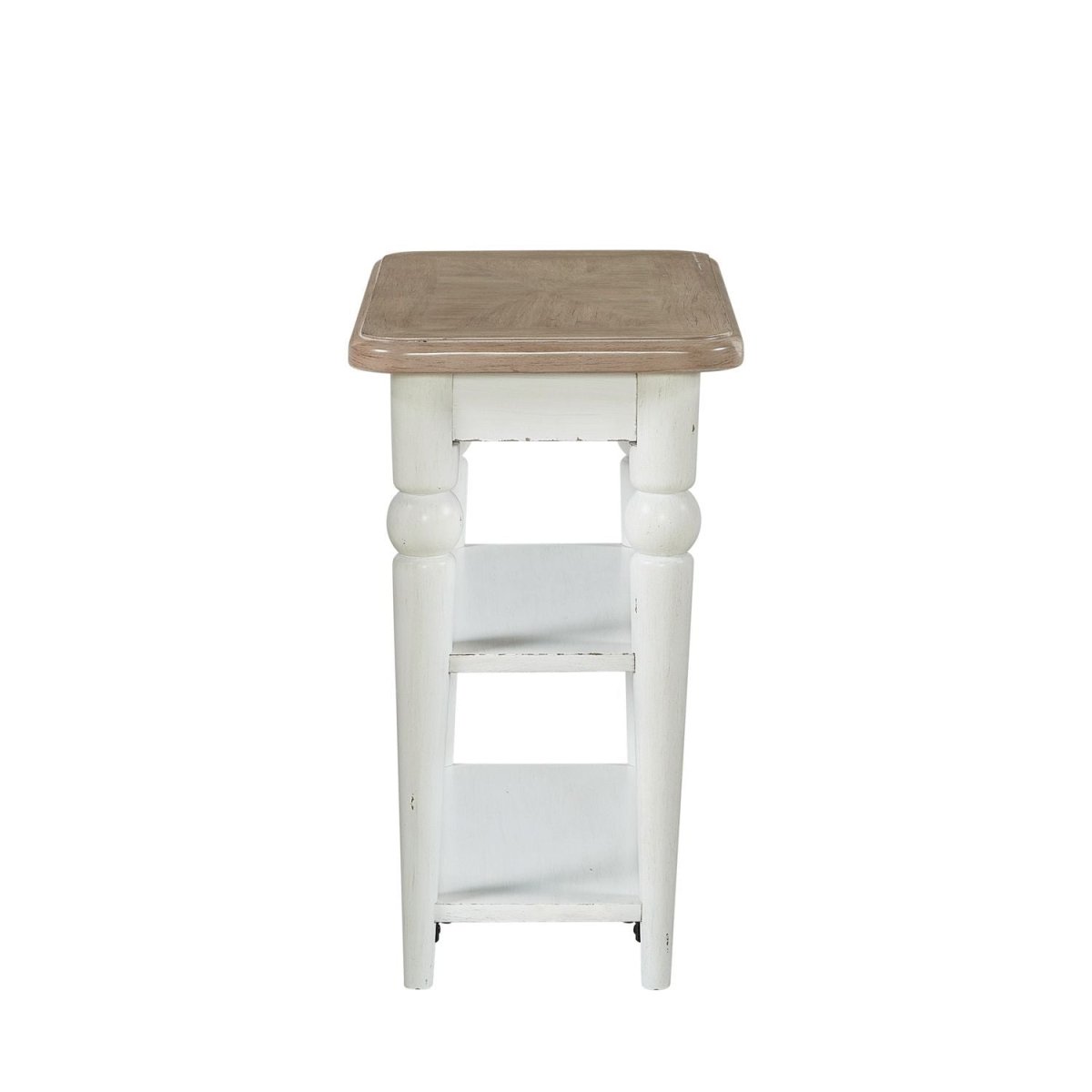 Turnberry Park - Chairside Table - Washed White Chair Side Tables by Liberty Furniture - Walls Furniture & Mattress