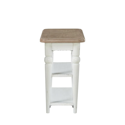 Turnberry Park - Chairside Table - Washed White Chair Side Tables by Liberty Furniture - Walls Furniture & Mattress