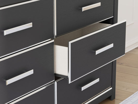 Zuraleus - Black - Six Drawer Dresser Dressers by Signature Design by Ashley® - Walls Furniture & Mattress