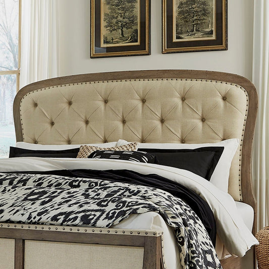 Americana Farmhouse - Tufted Panel Headboard Upholstered Headboards by Liberty Furniture - Walls Furniture & Mattress