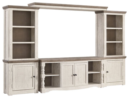 Havalance - 4 Pc. - Entertainment Center - 67" TV Stand - Brown / Beige Entertainment Centers by Signature Design by Ashley® - Walls Furniture & Mattress