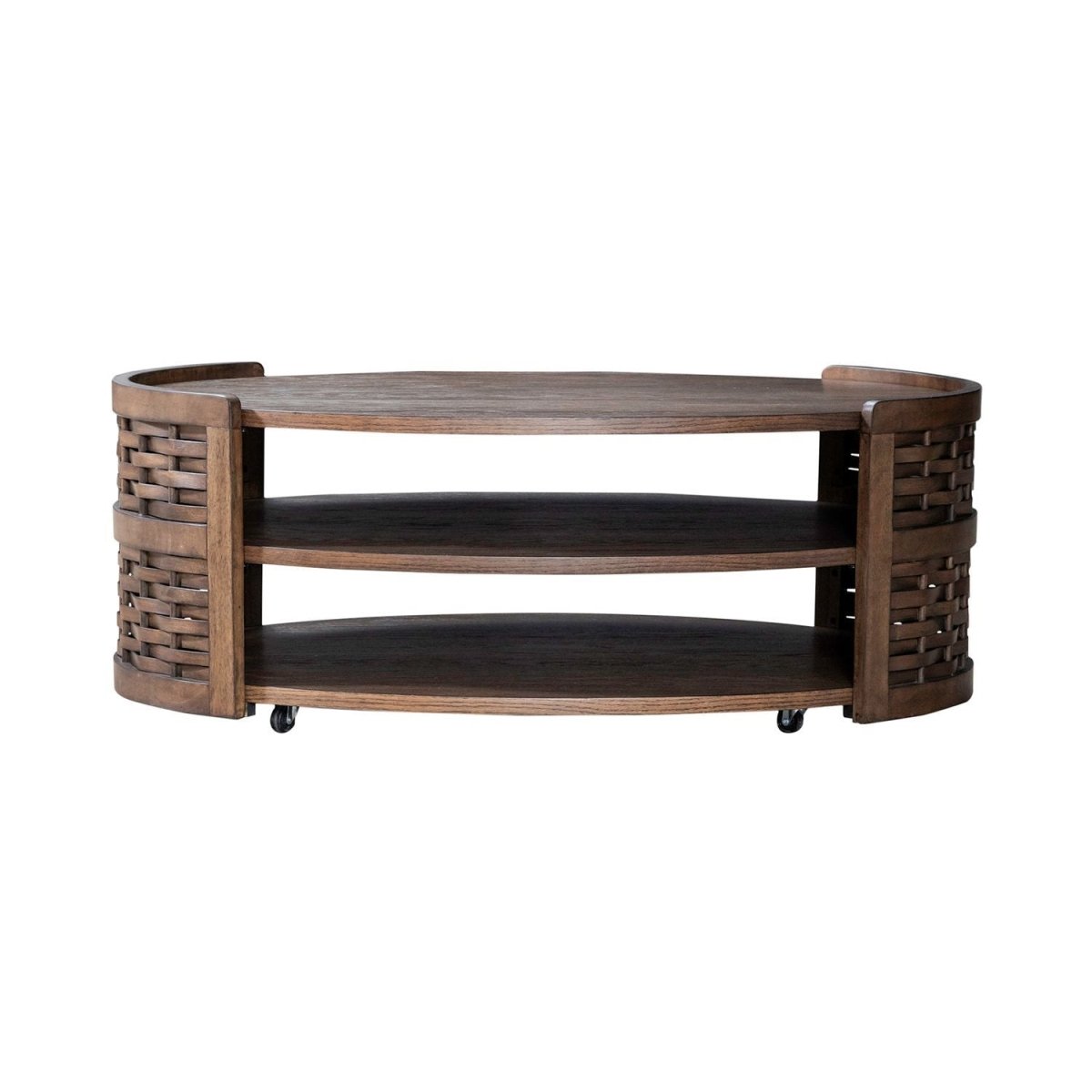 Warren Park - Oval Cocktail Table - Brown Cocktail Tables by Liberty Furniture - Walls Furniture & Mattress