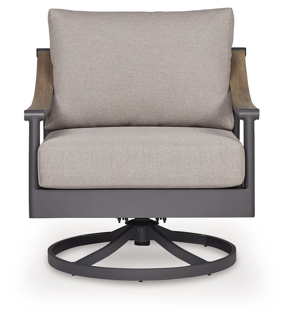 Ocean Beach - Swivel Lounge With Cushion - Gray Swivel Chairs by Signature Design by Ashley® - Walls Furniture & Mattress