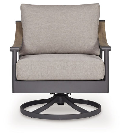 Ocean Beach - Swivel Lounge With Cushion - Gray Swivel Chairs by Signature Design by Ashley® - Walls Furniture & Mattress