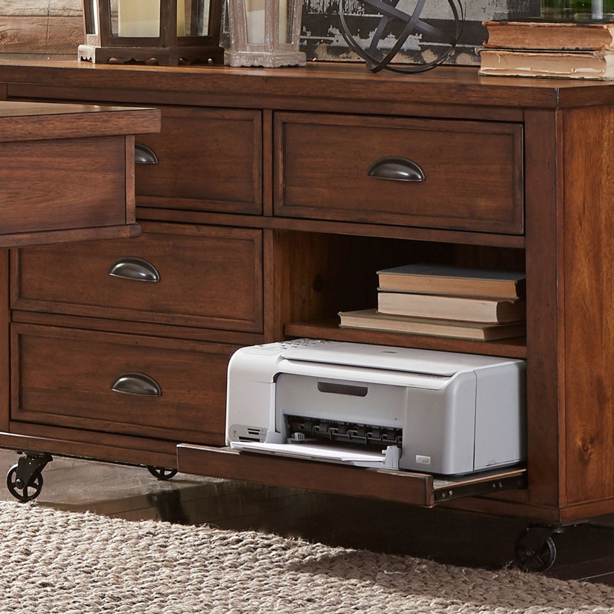 Arlington House - Credenza - Dark Brown Credenzas by Liberty Furniture - Walls Furniture & Mattress