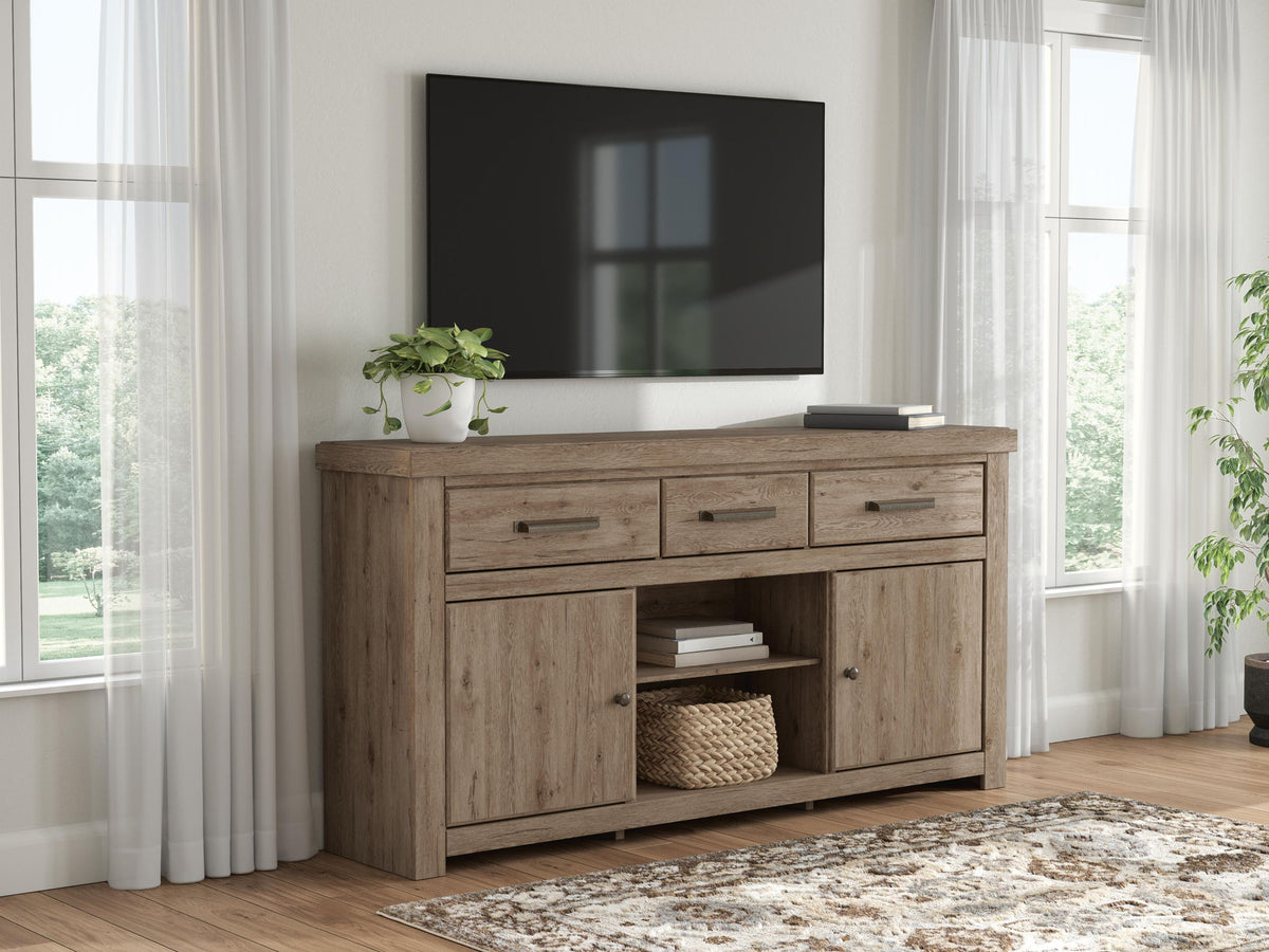 Garistyn - LG TV Stand With Fireplace Option