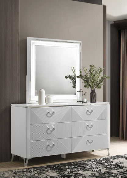Cassia - 6 - Drawer Bedroom Dresser Cabinet Dressers by Coaster Fine Furniture - Walls Furniture & Mattress