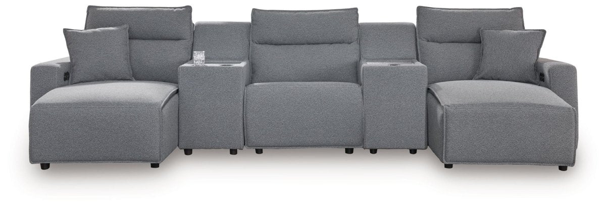 ModMax II - Salt And Pepper - Reclining Sectional Reclining Sectionals by Signature Design by Ashley® - Walls Furniture & Mattress