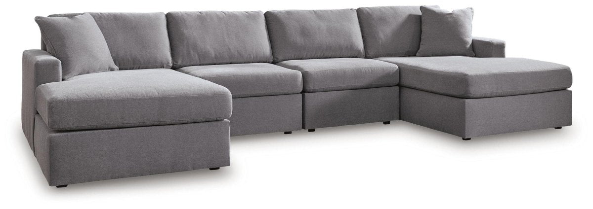 Modmax - U-Shaped Sectional - Granite Stationary Sectionals by Signature Design by Ashley® - Walls Furniture & Mattress