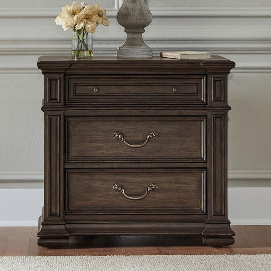 Provence Park - Nightstand With Charging Station - Brown Nightstands w/ Charging Stations by Liberty Furniture - Walls Furniture & Mattress