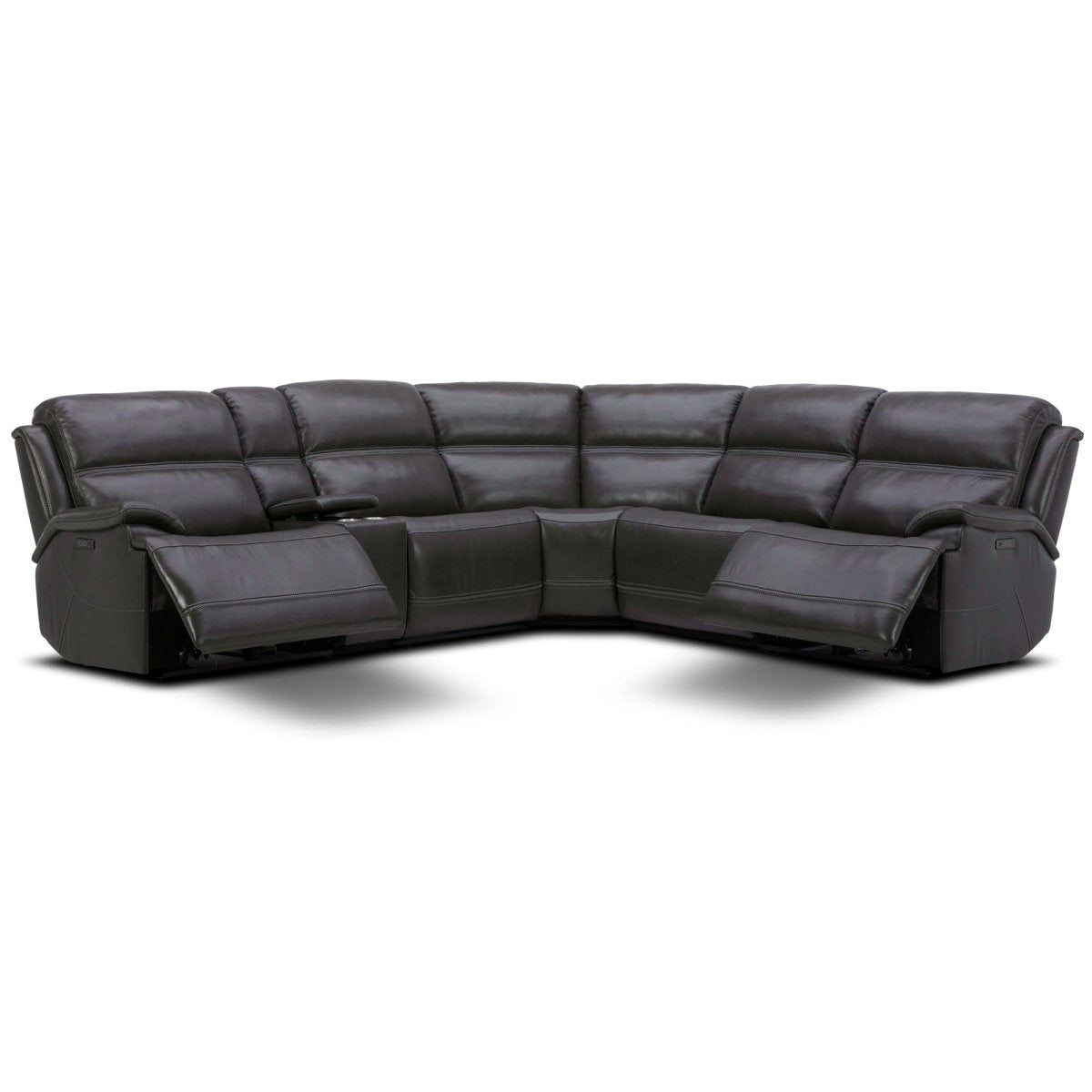Bentley - 6 Piece Sectional - Graphite Gray Reclining Sectionals by Liberty Furniture - Walls Furniture & Mattress