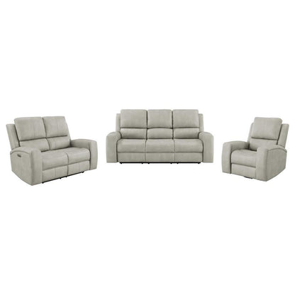 Brickston - Triple Power Reclining Sofa Set Reclining Sofas & Loveseats by Coaster Fine Furniture - Walls Furniture & Mattress