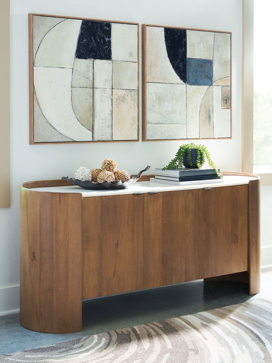 Fitzroy - Brown / White - Accent Cabinet Accent Cabinets by Signature Design by Ashley® - Walls Furniture & Mattress