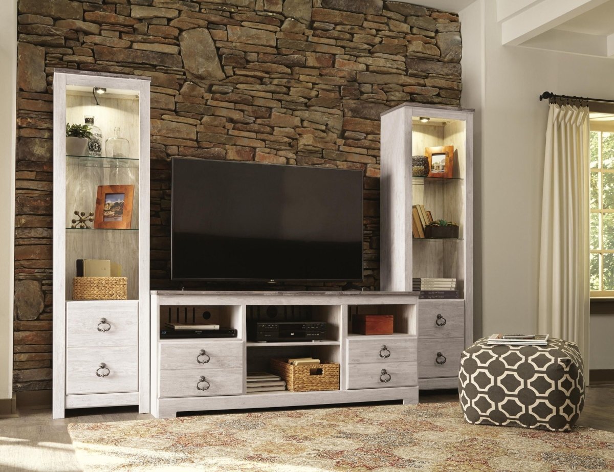 Willowton - Entertainment Center With Fireplace Option Entertainment Centers by Signature Design by Ashley® - Walls Furniture & Mattress