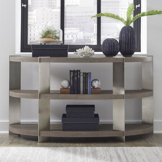 Harlow - Sofa Table - Sandstone & Satin Nickel Sofa Tables by Liberty Furniture - Walls Furniture & Mattress
