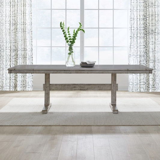 Hallendale - Trestle Table - White Dining Tables by Liberty Furniture - Walls Furniture & Mattress