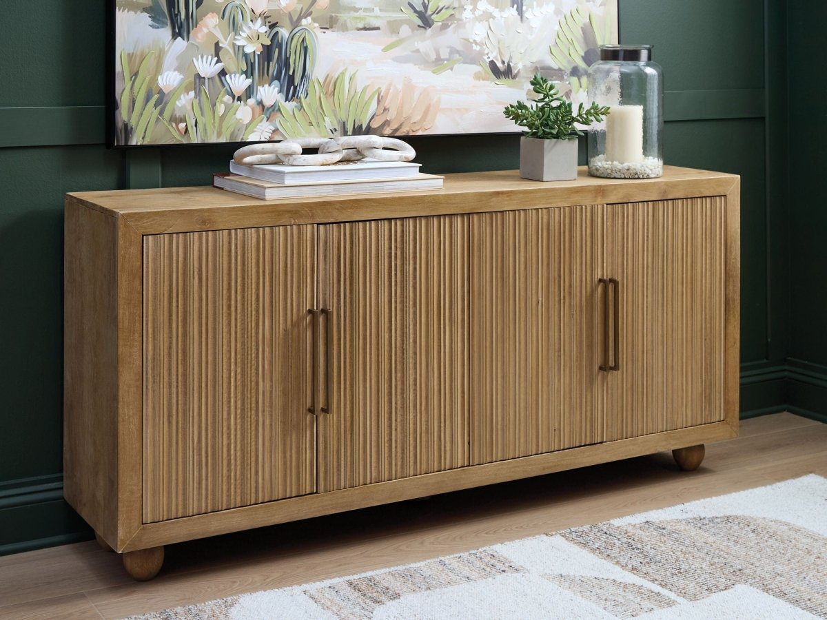Niam - Light Antique Beige - Accent Cabinet Accent Cabinets by Signature Design by Ashley® - Walls Furniture & Mattress