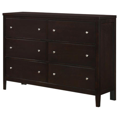 Carlton - 6 - Drawer Dresser Dressers by CoasterEveryday - Walls Furniture & Mattress
