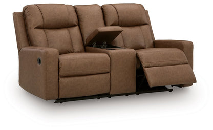 Mackmenville - Double Reclining Loveseat With Console Reclining Loveseats by Benchcraft® - Walls Furniture & Mattress