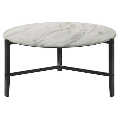 Tandi - Round Faux Marble Table End Tables by CoasterEssence - Walls Furniture & Mattress