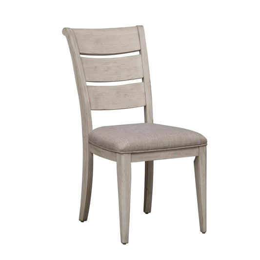 Farmhouse Reimagined - Ladder Back Upholstered Side Chair - White Side Chairs by Liberty Furniture - Walls Furniture & Mattress