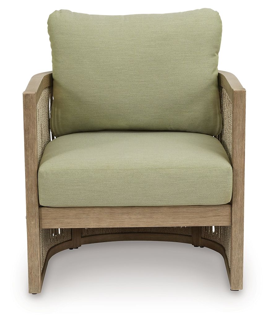Serena Shores - Beige / Green - Lounge Chair With Cushion (Set of 2) Chair Sets by Signature Design by Ashley® - Walls Furniture & Mattress