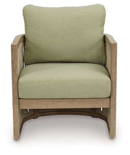 Serena Shores - Beige / Green - Lounge Chair With Cushion (Set of 2) Chair Sets by Signature Design by Ashley® - Walls Furniture & Mattress