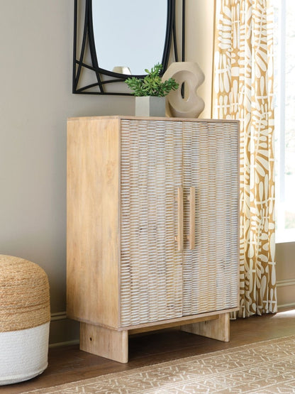 Dallinbury - Natural / White Wash - Accent Cabinet Accent Cabinets by Signature Design by Ashley® - Walls Furniture & Mattress