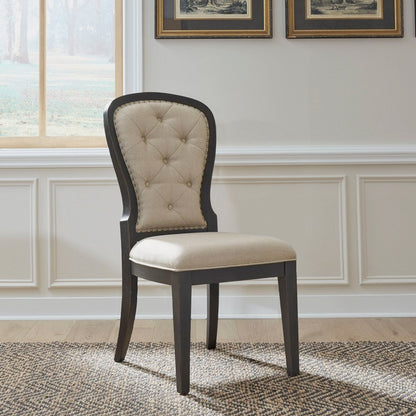 Americana Farmhouse - Upholstered Tufted Back Side Chair Side Chairs by Liberty Furniture - Walls Furniture & Mattress
