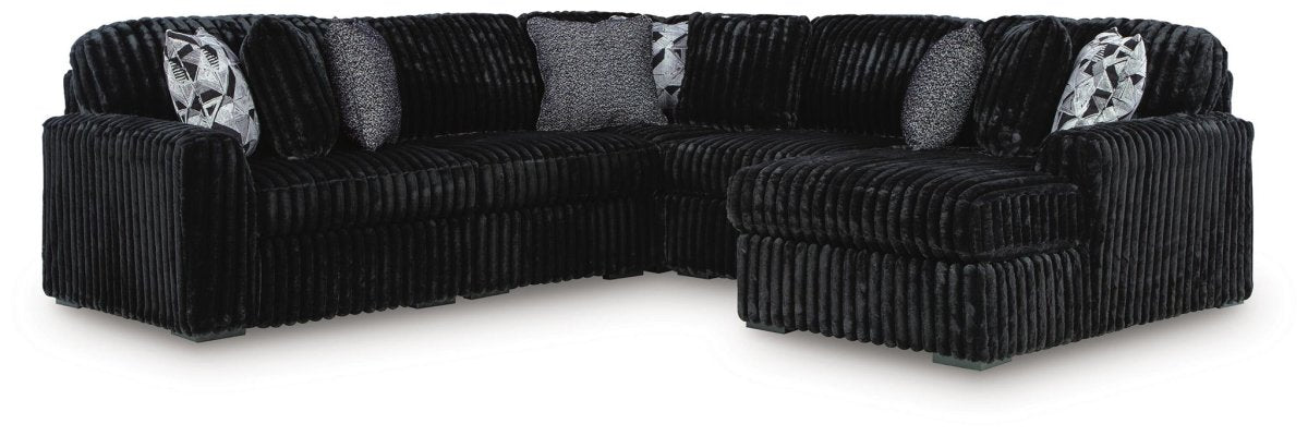 Midnight - Madness - Sectional Stationary Sectionals by Signature Design by Ashley® - Walls Furniture & Mattress