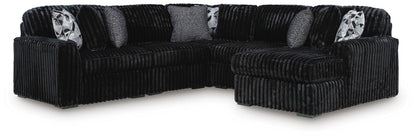 Midnight - Madness - Sectional Stationary Sectionals by Signature Design by Ashley® - Walls Furniture & Mattress
