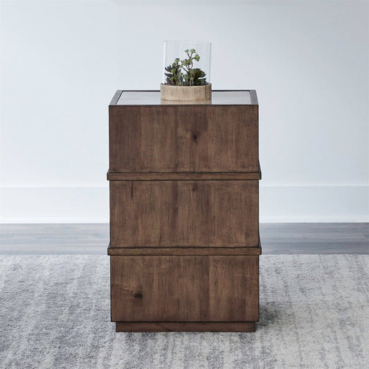 Shaker Lakes - Chairside Table - Harvest Brown Chair Side Tables by Liberty Furniture - Walls Furniture & Mattress