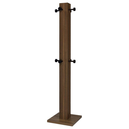 Rikkie - Coat Rack And Mirror - Walnut Freestanding Coat Racks by Coaster Fine Furniture - Walls Furniture & Mattress